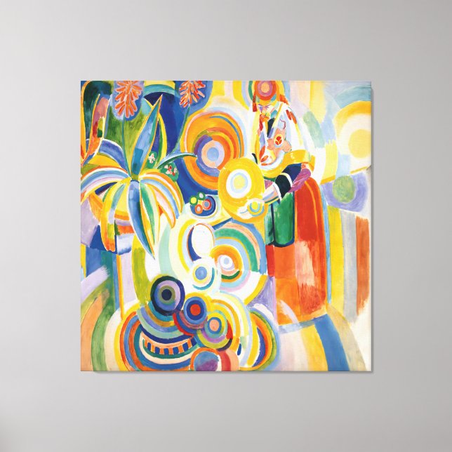 Toile Robert Delaunay - Femme portugaise (Recto)