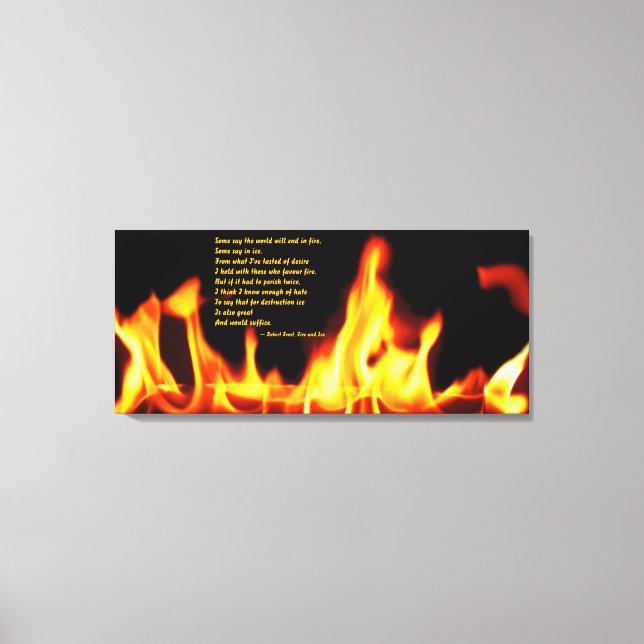Toile Robert Frost Fire and Ice Wrapper Canvas Imprimer (Recto)