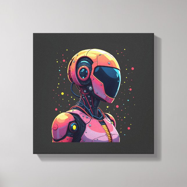 Toile robotique IA futuriste Peinture murale - Cou (Recto)