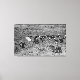 Toile Roche de fort, cowboy de l'Orégon dans le jardin