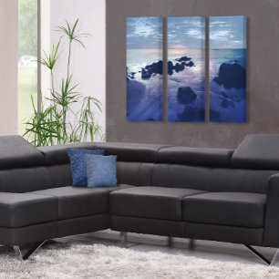 Toile Rochers dans l'océan 3 pièces