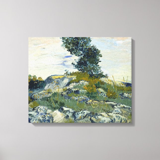 Toile Rochers Van Gogh vintages avec chêne (Recto)