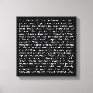 Toile Rock, papier, ciseaux