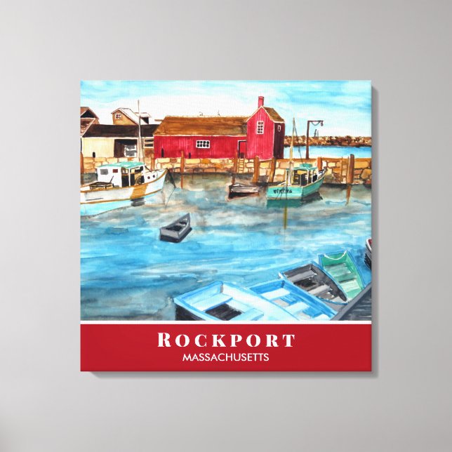 Toile Rockport Harbour Massachusetts Nouvelle-Angleterre (Recto)