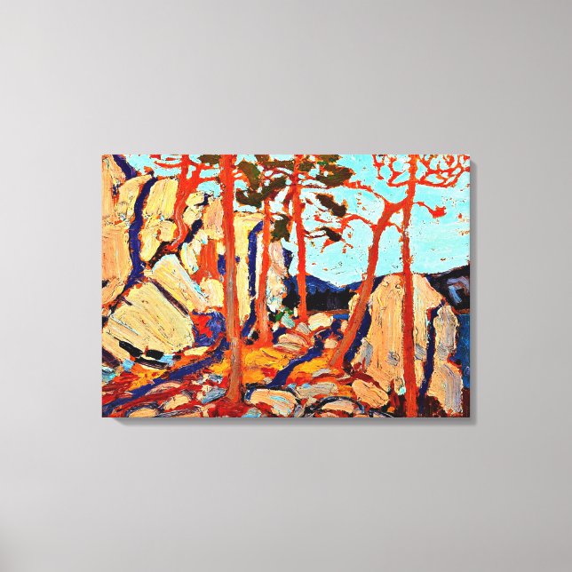 Toile Rocks de Pine Cleft par Tom Thomson (Recto)