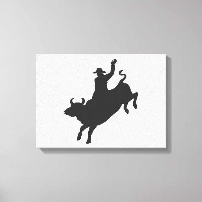 Toile Rodeo Bull Ride silhouette (Recto)
