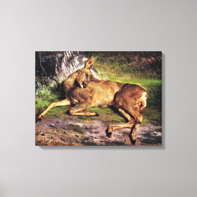 Toile Roe Deer in the Forest (par Rosa Bonheur) (Recto)