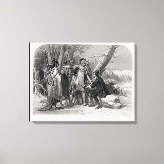 Toile Roger Williams protégé par les Narragansetts (Recto)