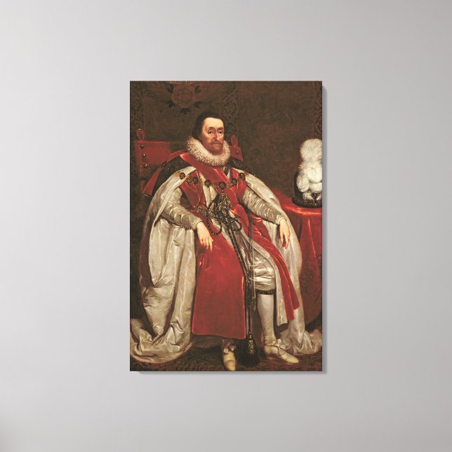 Toile Roi James Ier d'Angleterre et VI d'Écosse, 1621 (Recto)