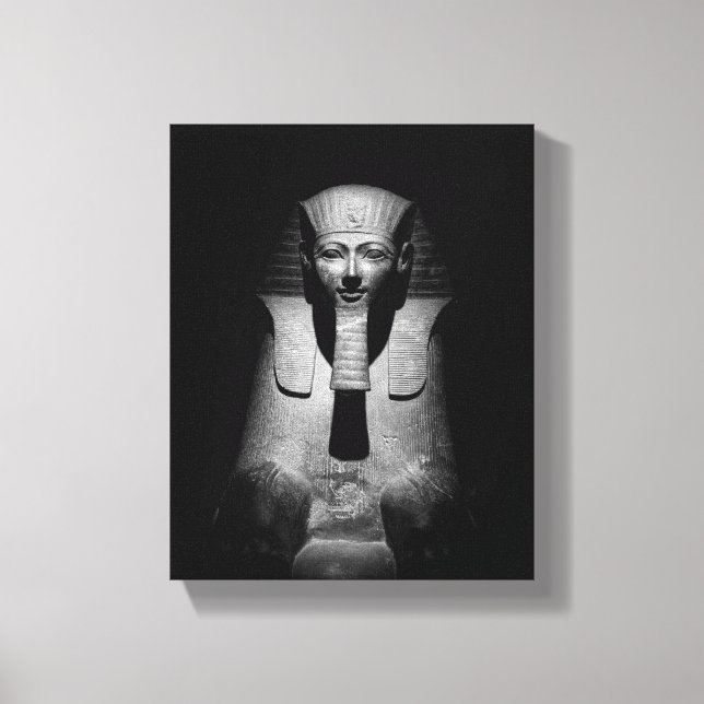 Toile Roi pharaon noir et blanc (Recto)