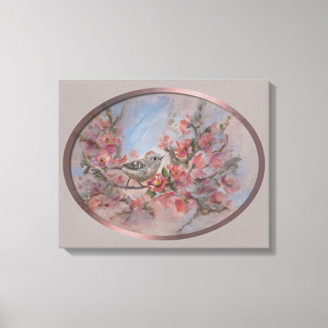 Toile Roitelet à couronne rubis 16x20" (Recto)