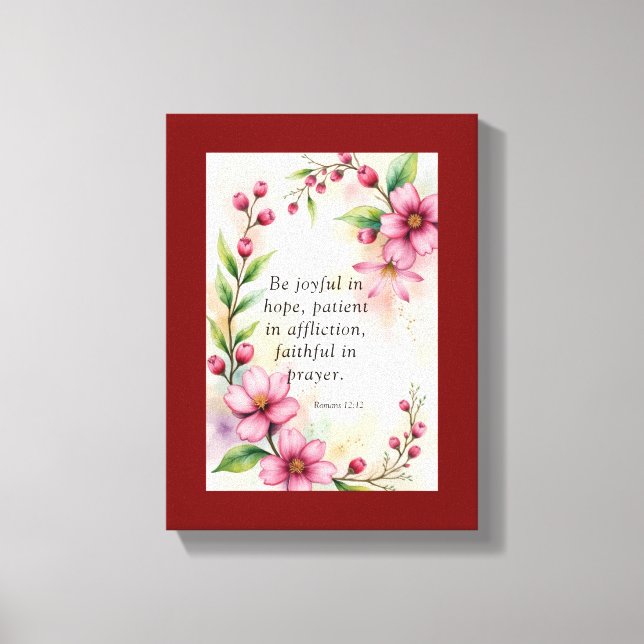 Toile Romains 12:12 (Recto)