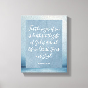 Toile Romains 6:23 Verset biblique personnalisable