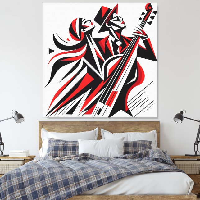 Toile Romance de Jazz coloré (Insitu(Chambre))
