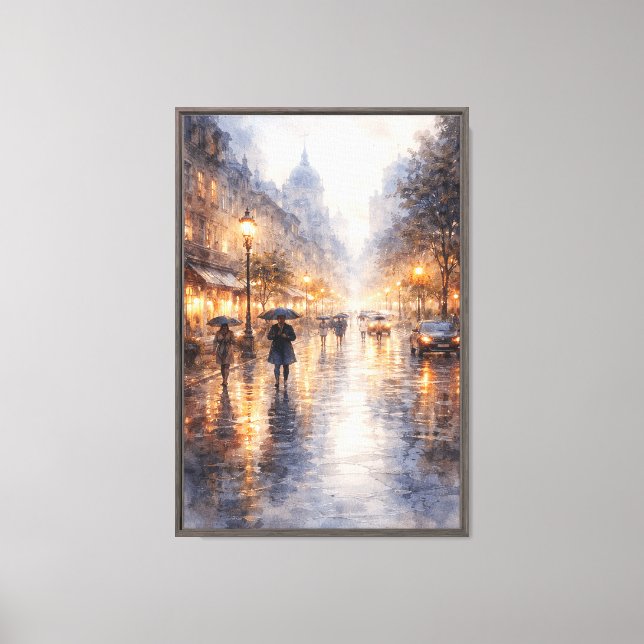 Toile Romance sous la pluie (Recto)