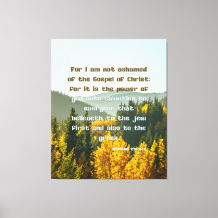 Toile Romans 1:16 Bible Verse KJV Pic Wall Art