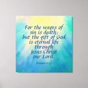 Toile Romans 6:23 Canvas Imprimer