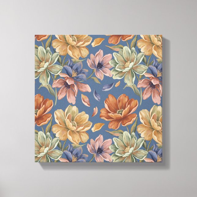 Toile Romantic Cottage Flowers (Recto)
