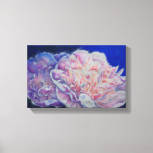 Toile Romantique élégante couleur rose blanc pastel