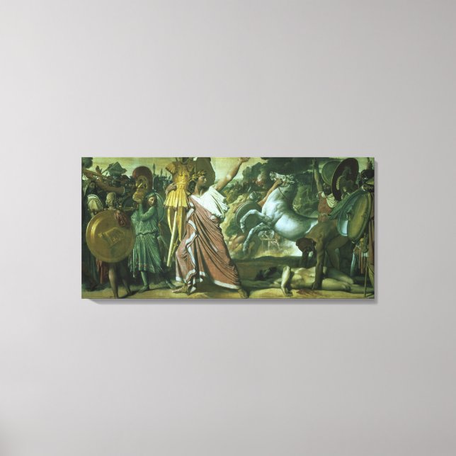 Toile Romulus, conquérant d'Acron, portant son butin à (Recto)