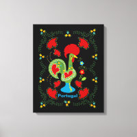 Rooster portugais de la chance en vert
