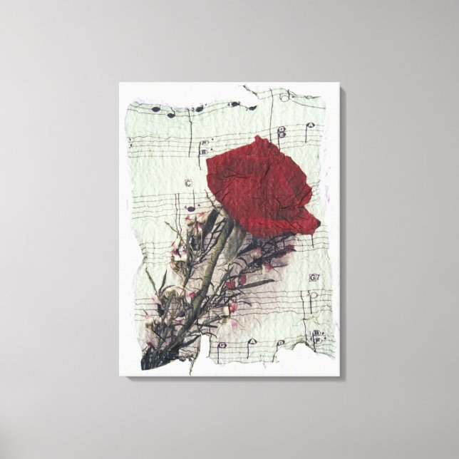 Toile <Rose and Music>par Kim Koza 2 (Recto)