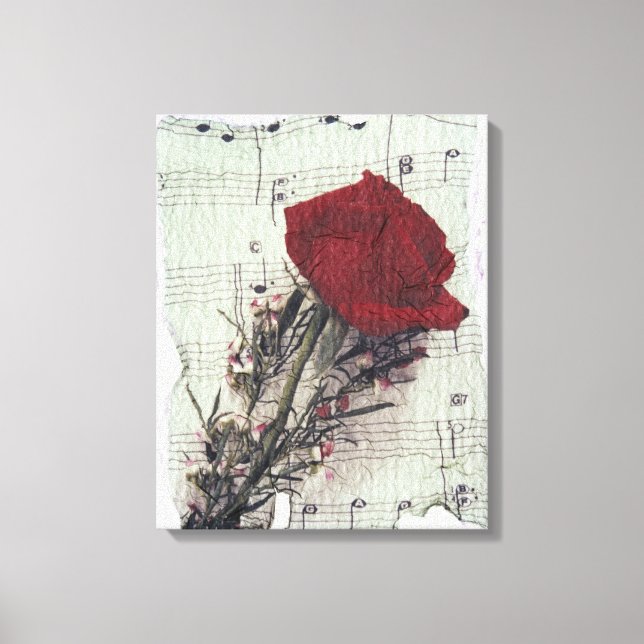 Toile <Rose and Music>par Kim Koza 2 (Recto)