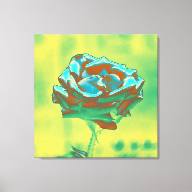 Toile Rose bleu et vert (Recto)