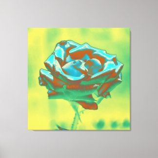 Toile Rose bleu et vert