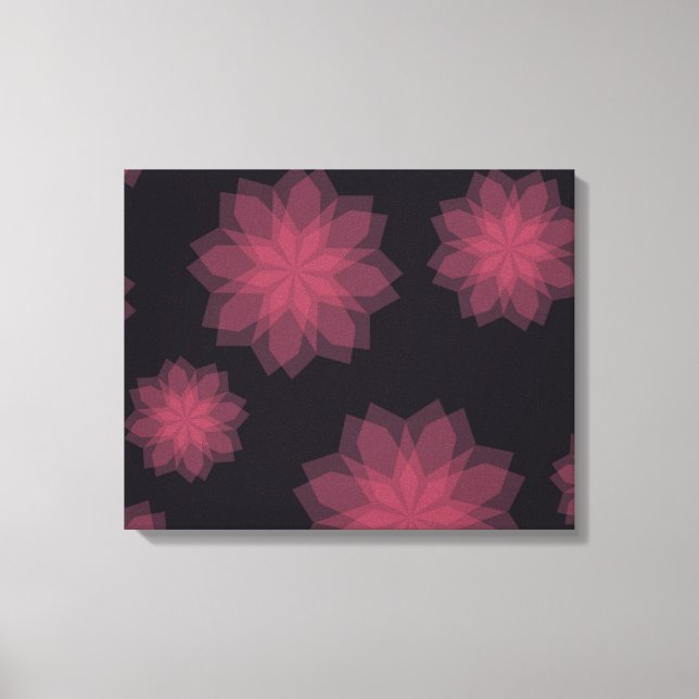 Toile Rose, cool, tendance, abstraction de fleurs modern (Recto)