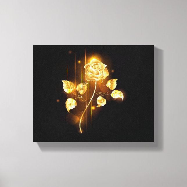 Toile Rose d'or ( rose dorée ) (Recto)