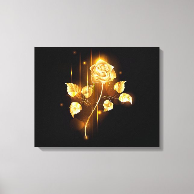 Toile Rose d'or ( rose dorée ) (Recto)