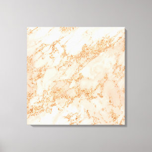 Toile Rose en marbre parties scintillant d'or abstrait