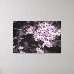 Toile Rose et noir réglés d'art numérique de fractale