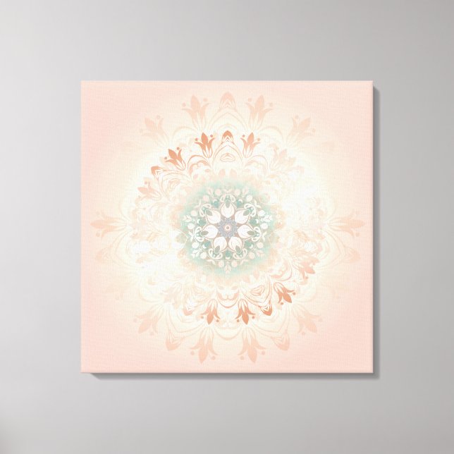 Toile Rose Gold Blush Floral Mandala (Recto)