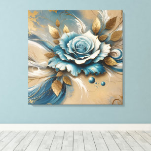 Toile Rose Gold et Turquoise