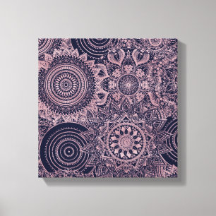 Toile Rose Gold Mandala Collection Blue Design