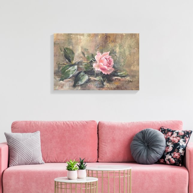Toile Rose Grâce Rougeissante (Insitu(Salon))