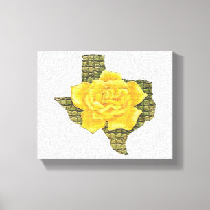 Toile Rose Jaune Du Texas Motif Flower