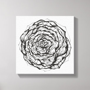 Toile Rose ornemental Abstrait 6