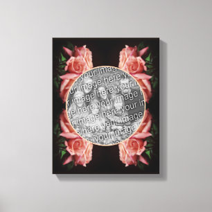 Toile Rose Pêche Vintage Créez Votre Propre Photo