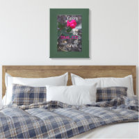 Rose rose de pliage simple photo, Bordure verte