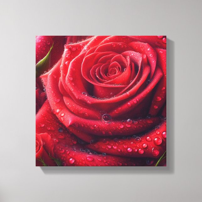 Toile rose rouge- (Recto)