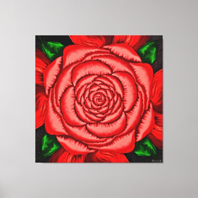 Toile Rose Rubis Radieuse (Recto)