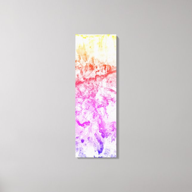Toile Rose violet orange jaune blanc moderne Abstrait (Recto)