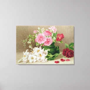 Toile Roses et lis