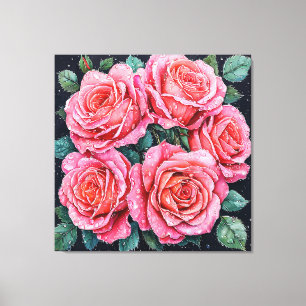 Toile 🌸 Roses Roses Pour La Décoration De La Maison 🌸