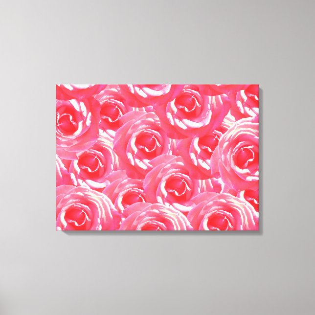Toile Roses roses roses Photo Mur Acrylique Art (Recto)
