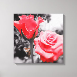 Toile Roses rouges vintages