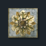 Toile Rosette décorative Demask sur Arrière - plan gris<br><div class="desc">Jennifer Goldberger a produit ce damas décoratif avec une belle rosette sur un arrière - plan gris. Un damas est un motif tissé qui peut être fait de soie, de laine, de lin ou d'autres tissus qui a été inventé pendant l'empire byzantin. Achetez cette impression pour montrer à vos amis...</div>